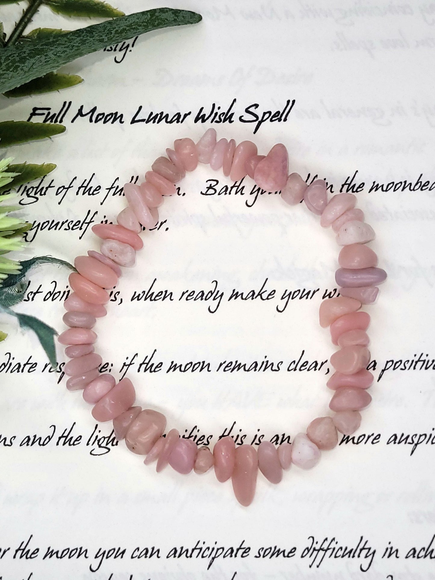 Pink Opal chip bracelet image 0
