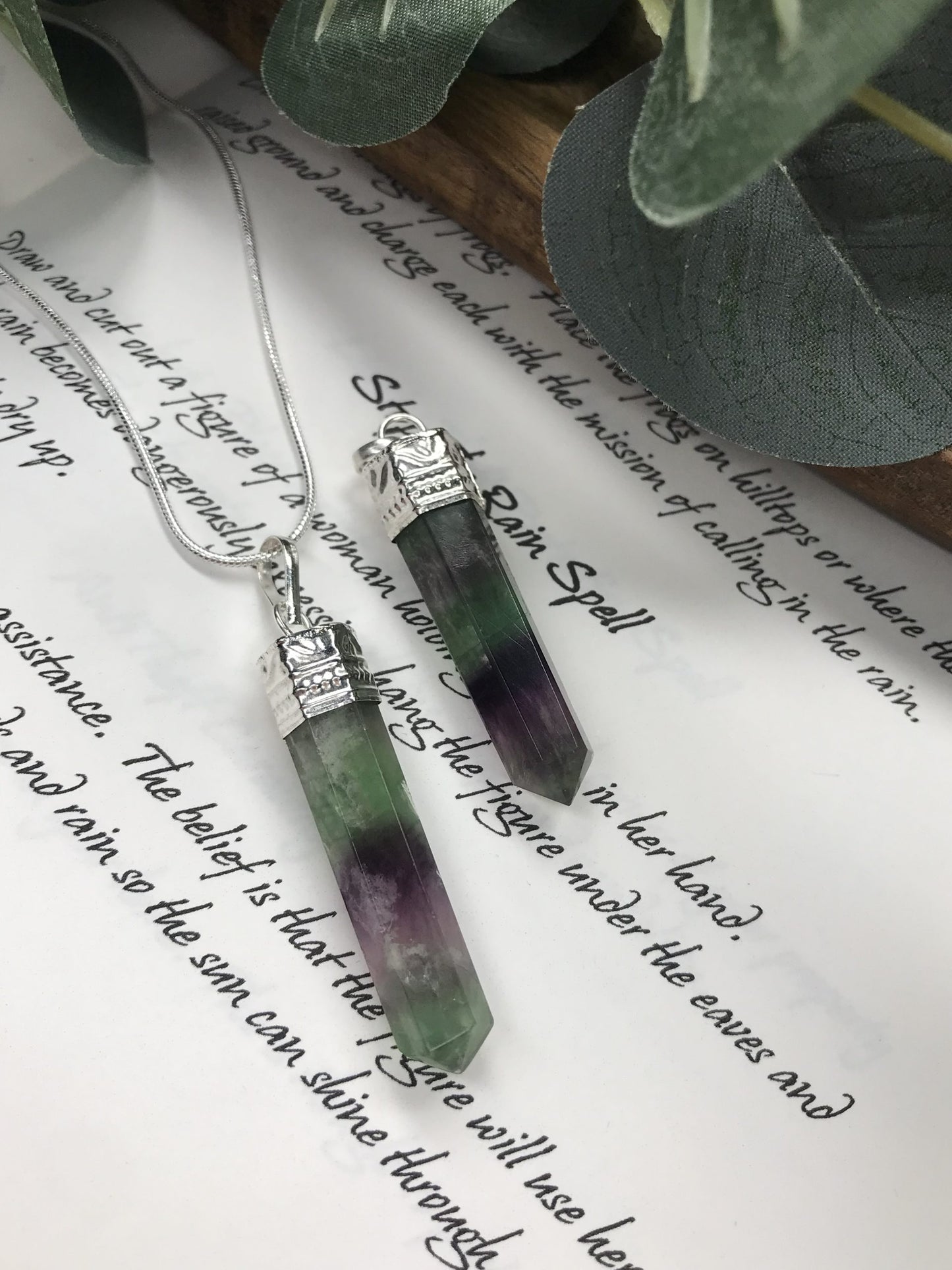 Fluorite point pendant image 2