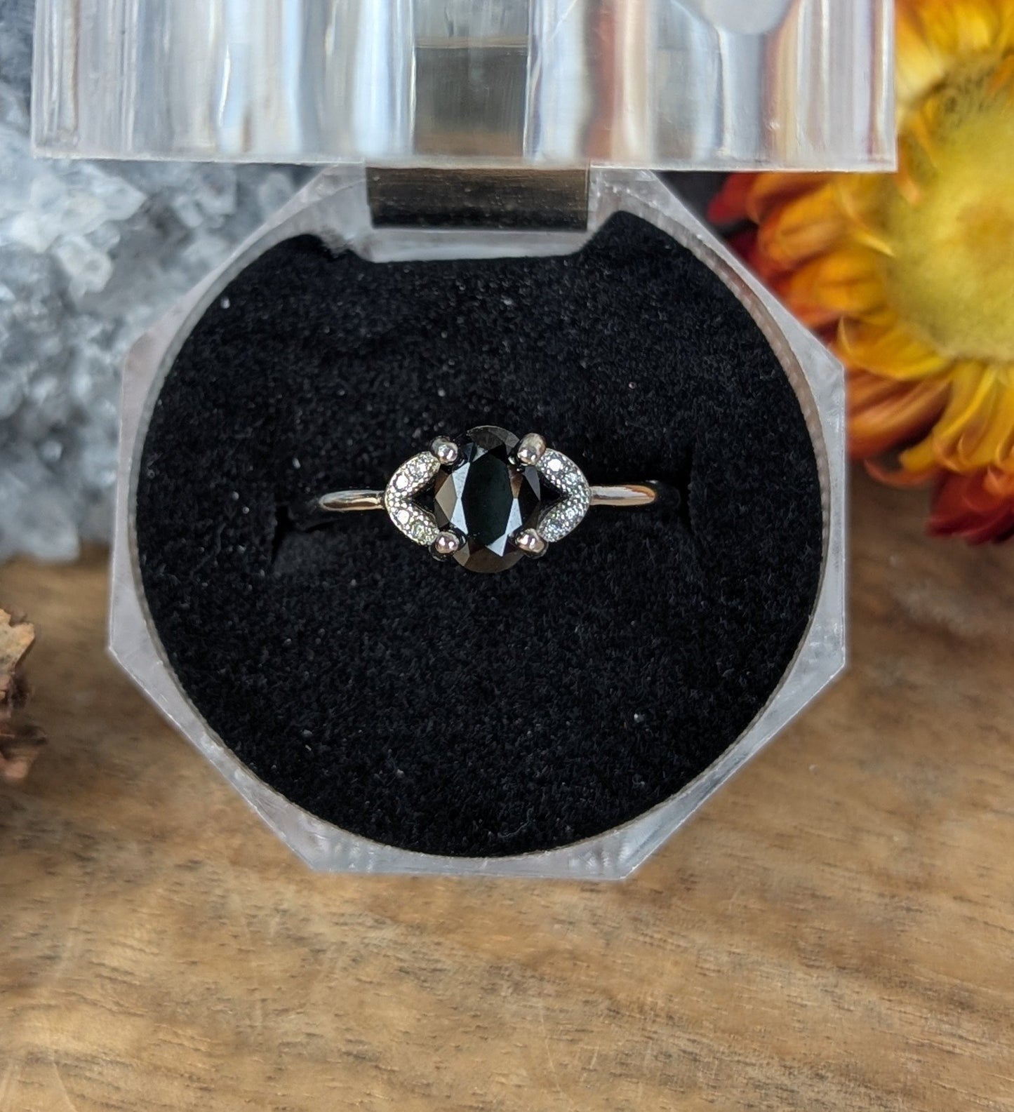 Black Spinel Rings - Five image