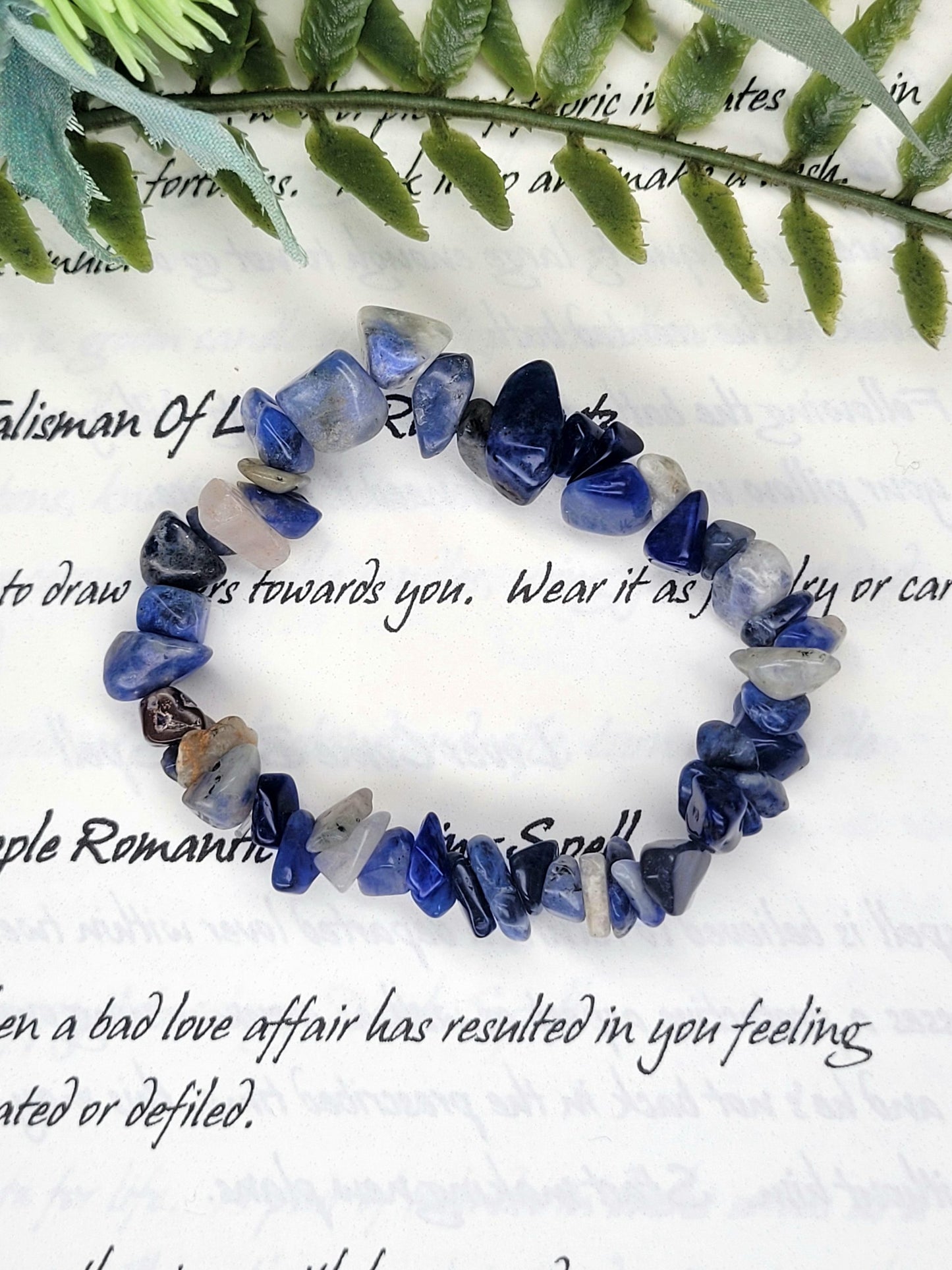 Sodalite chip bracelet image 0