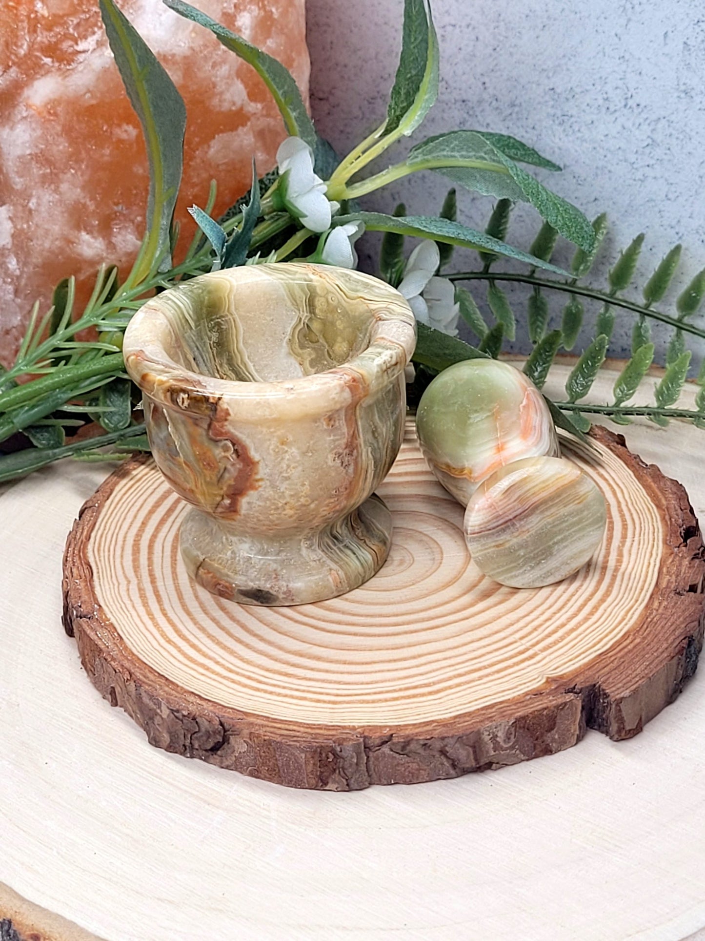 Pestle & Mortar (mini)-Onyx Marble image 1