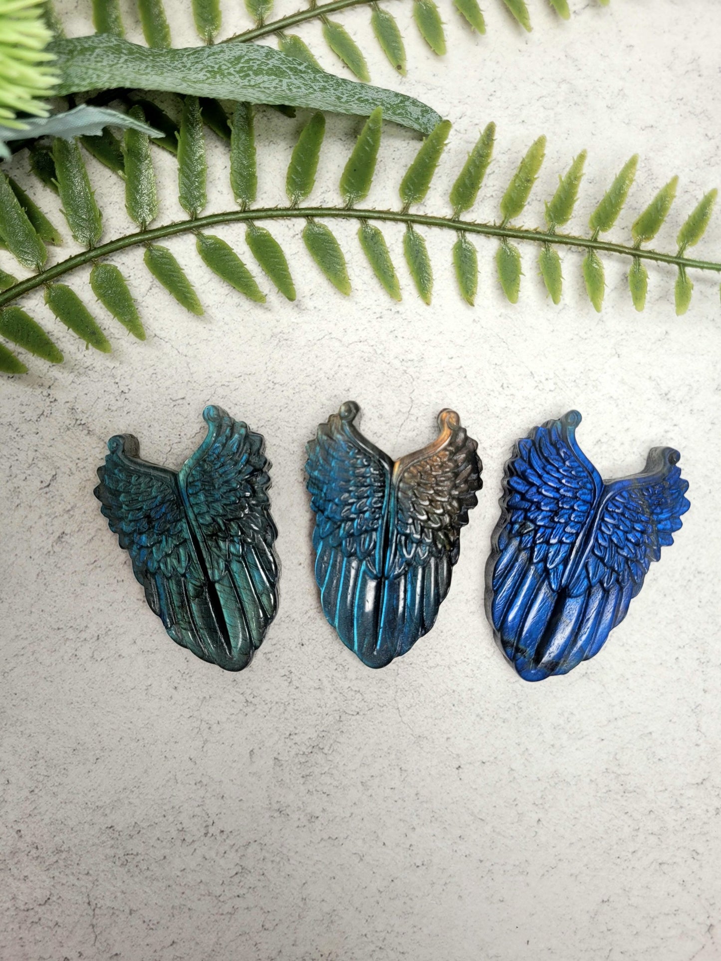 Angel Wings Labradorite Carving image 0