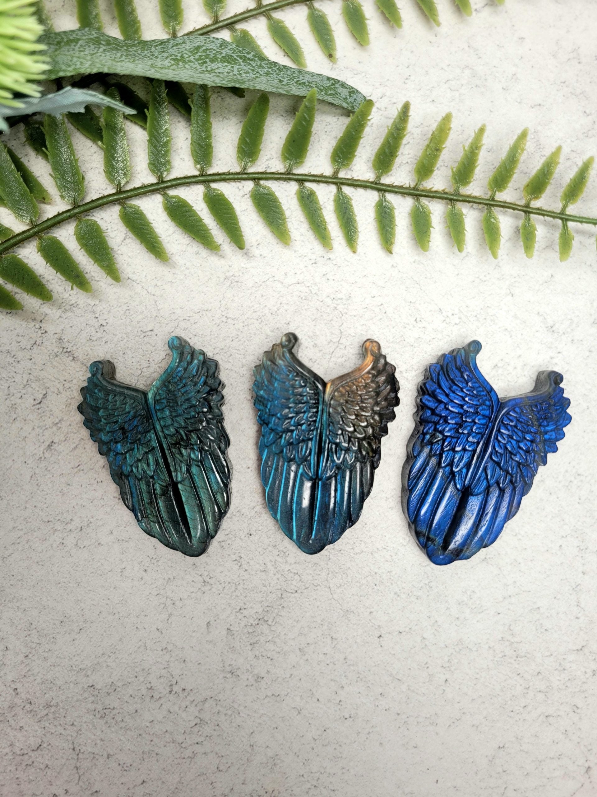 Angel Wings Labradorite Carving image 0