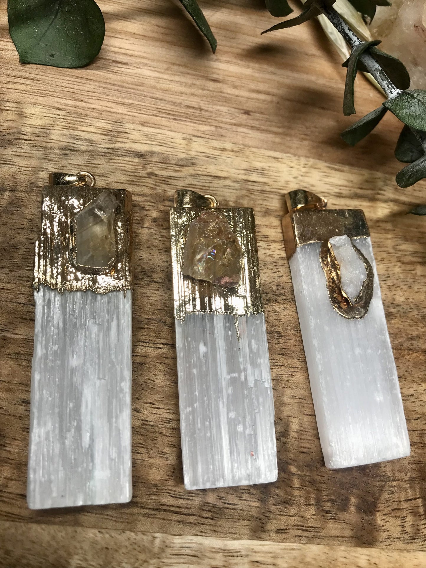 Selenite & Citrine pendant image 2
