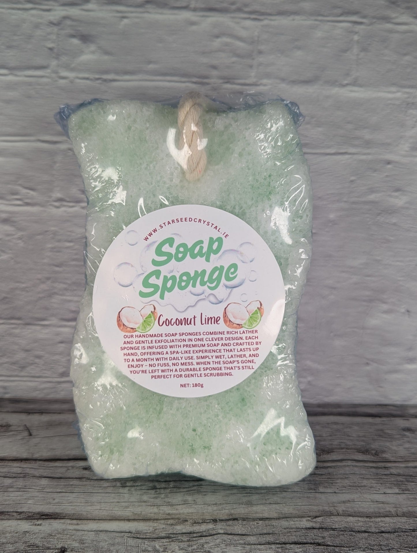 Handcrafted Soap-Filled Sponges - Coconut Lime image