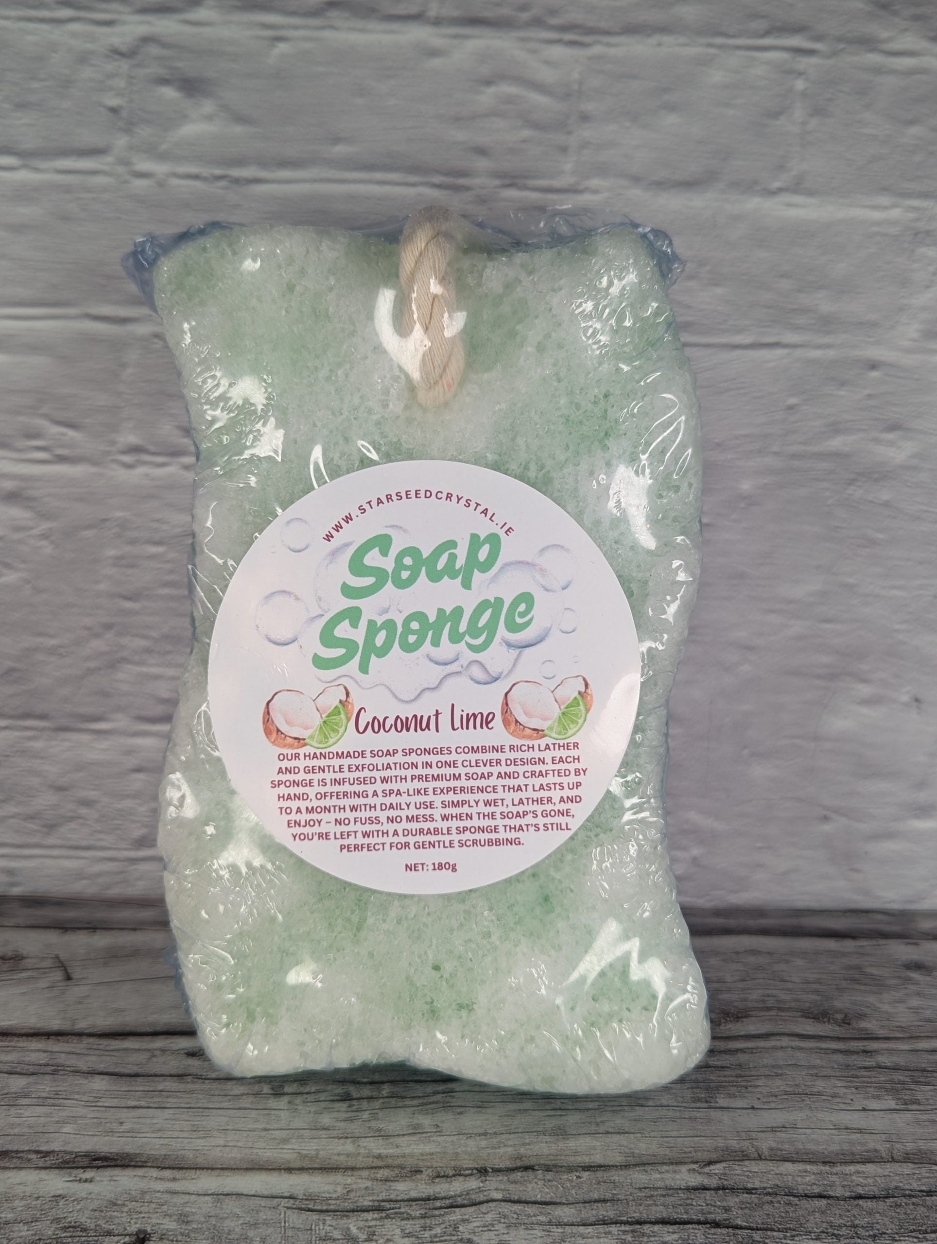 Handcrafted Soap-Filled Sponges - Coconut Lime image