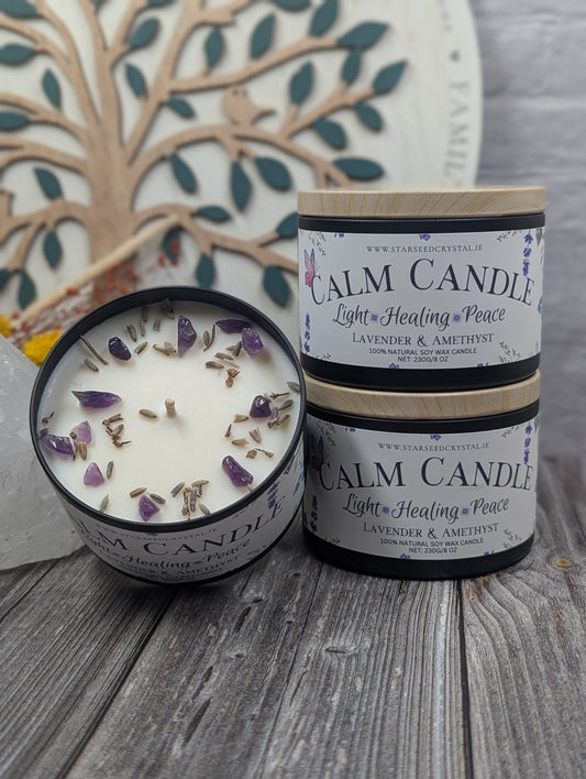CALM Candle: Light-Healing-Peace image 0