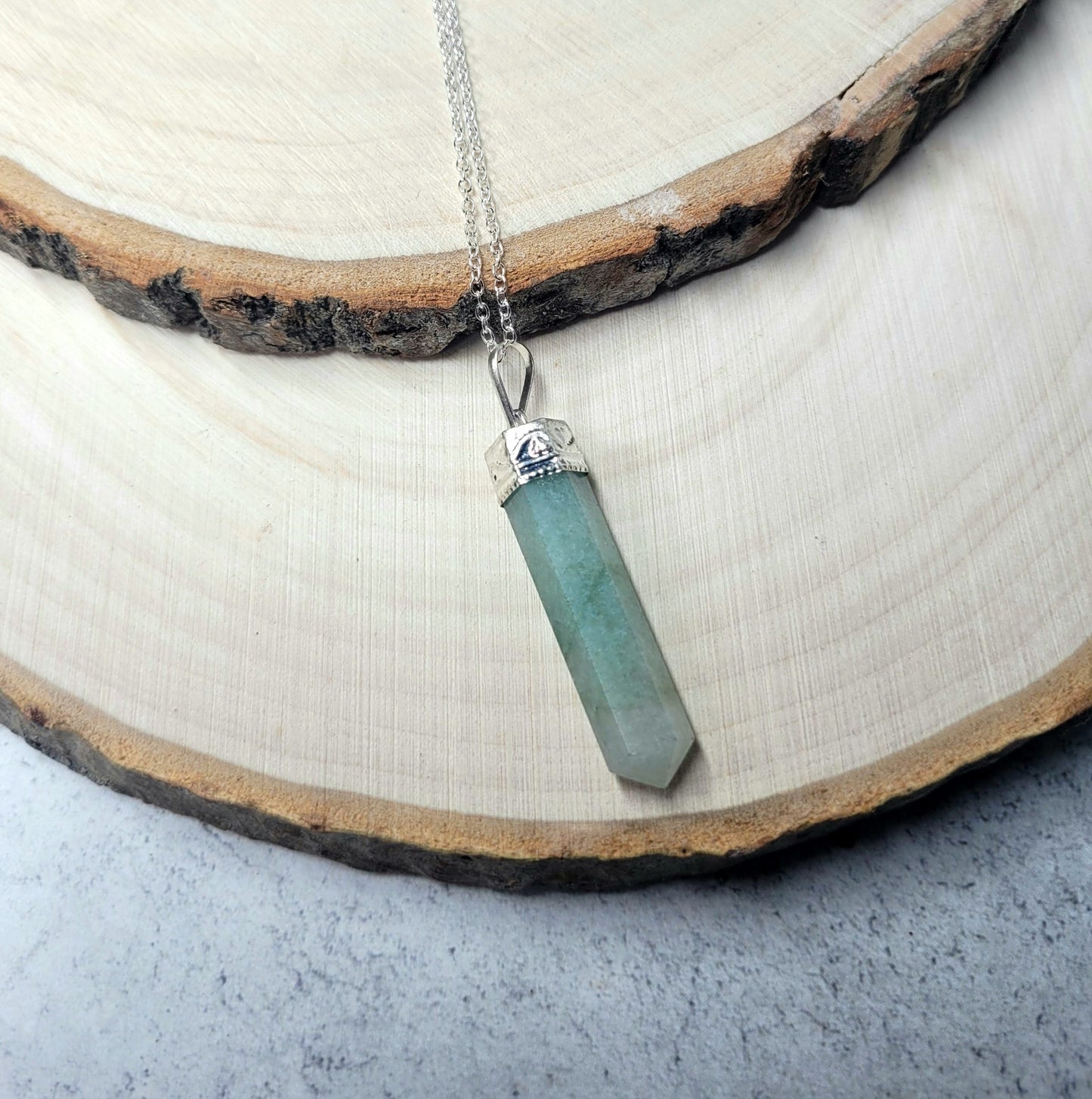 Green Aventurine point pendant image 0