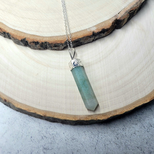 Green Aventurine point pendant image 0