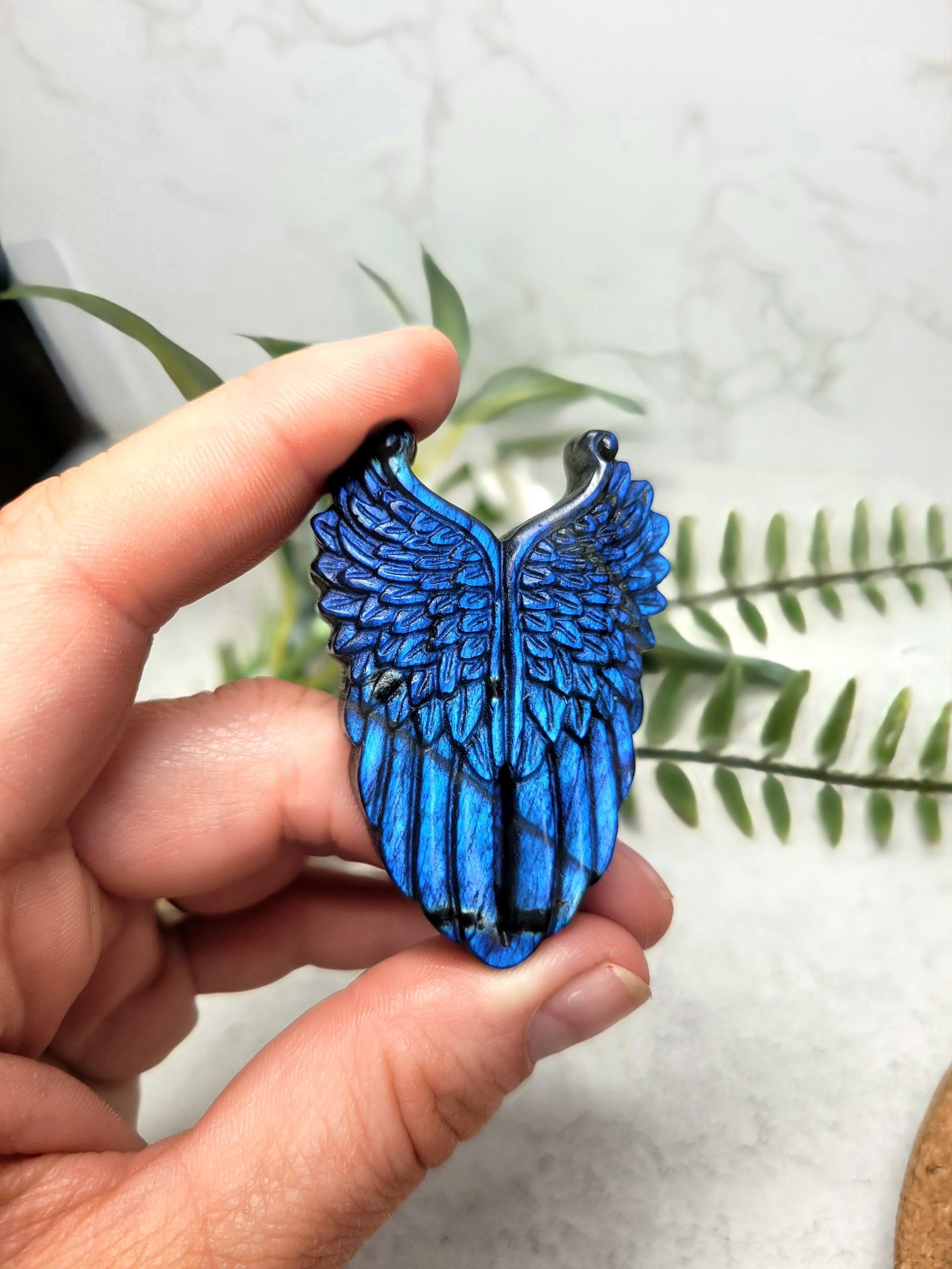 Angel Wings Labradorite Carving - Labradorite 2 image