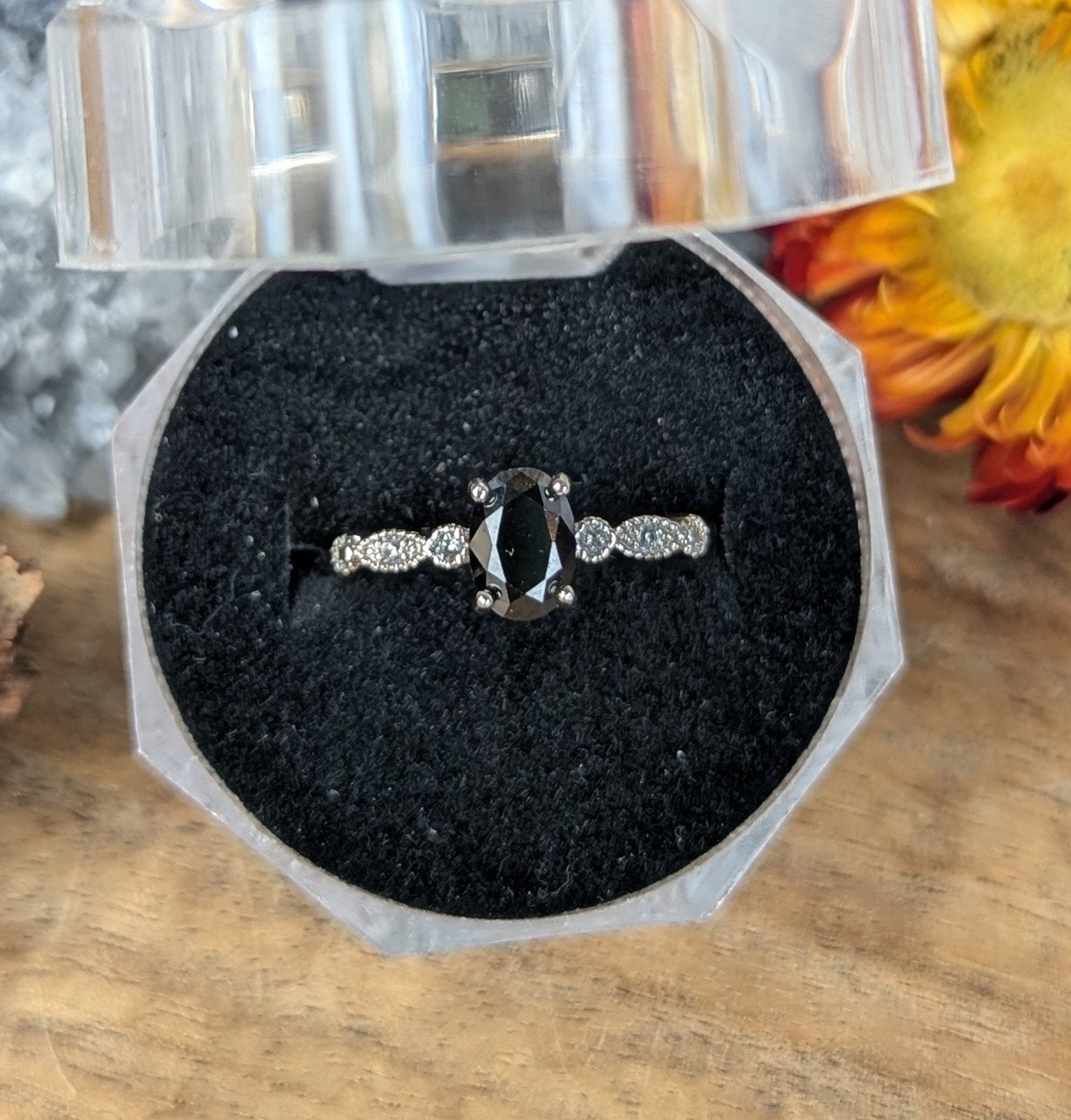 Black Spinel Rings - Four image