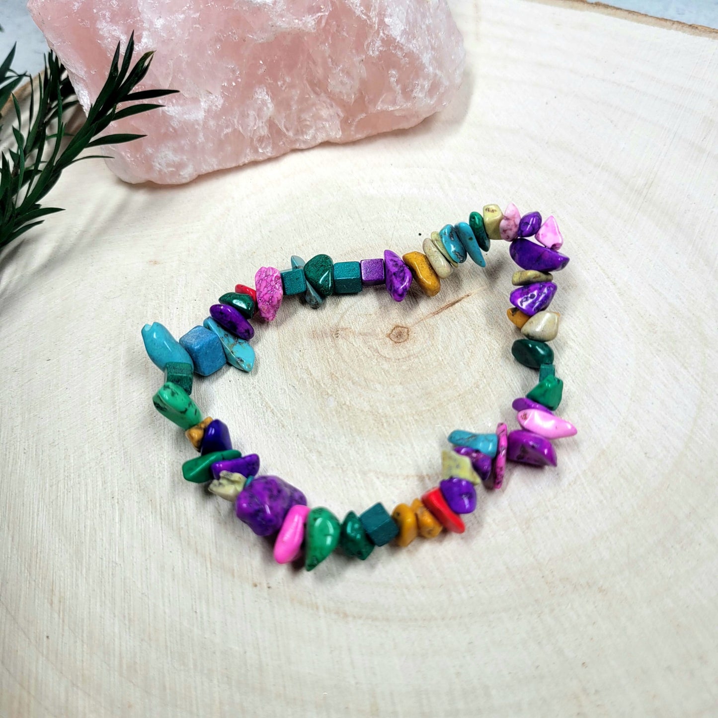 Mixed Crystal chip bracelet image 0