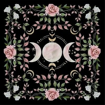 Triple Moon Altar Cloth- 49x49 cm image 0