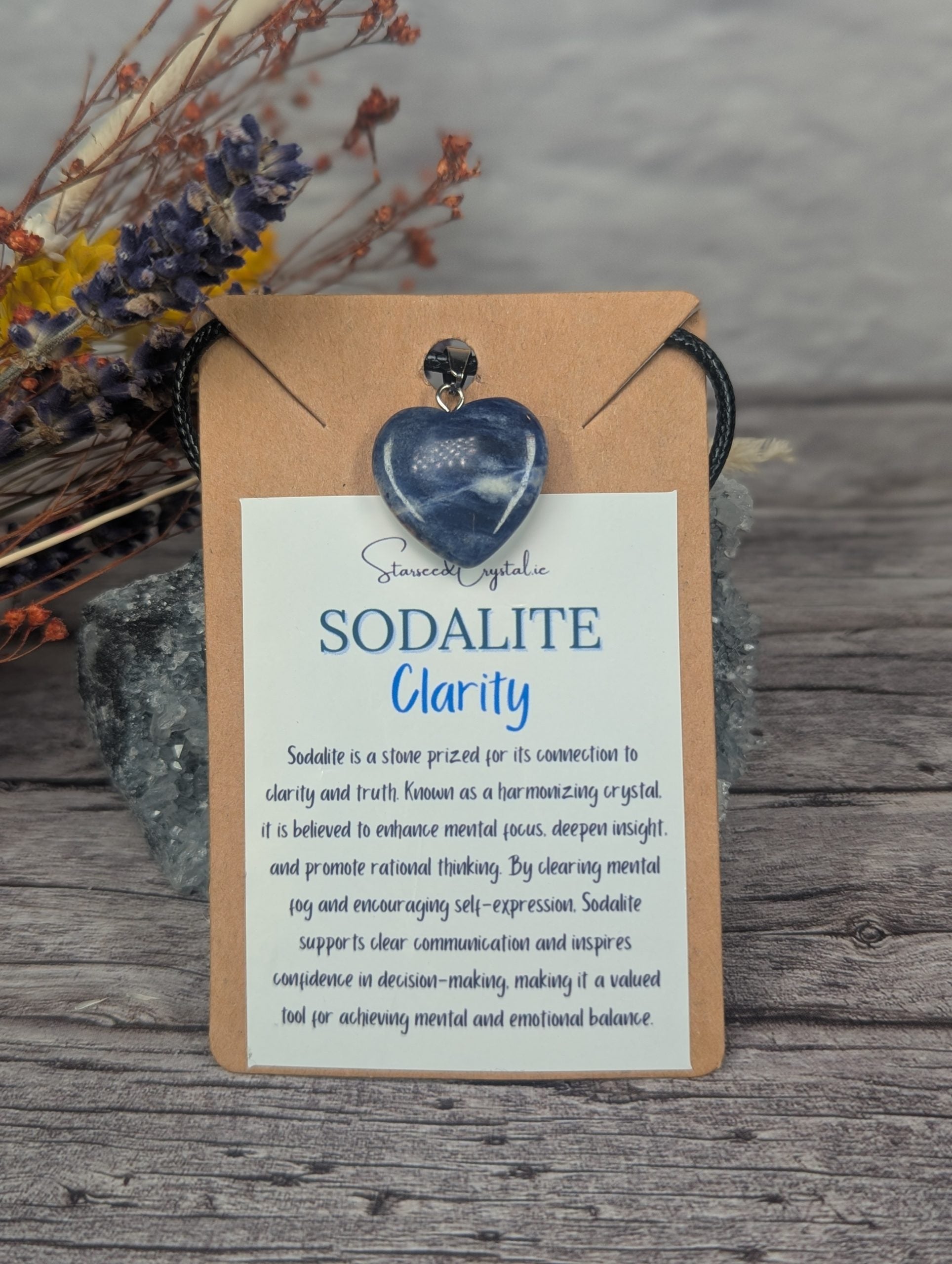 Sodalite Heart Necklace- "Clarity" image 0