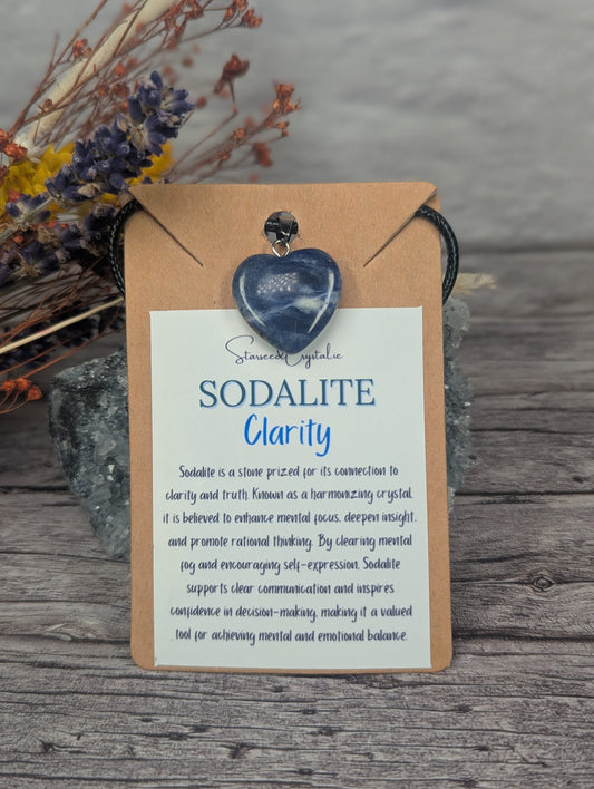 Sodalite Heart Necklace- "Clarity" image 0