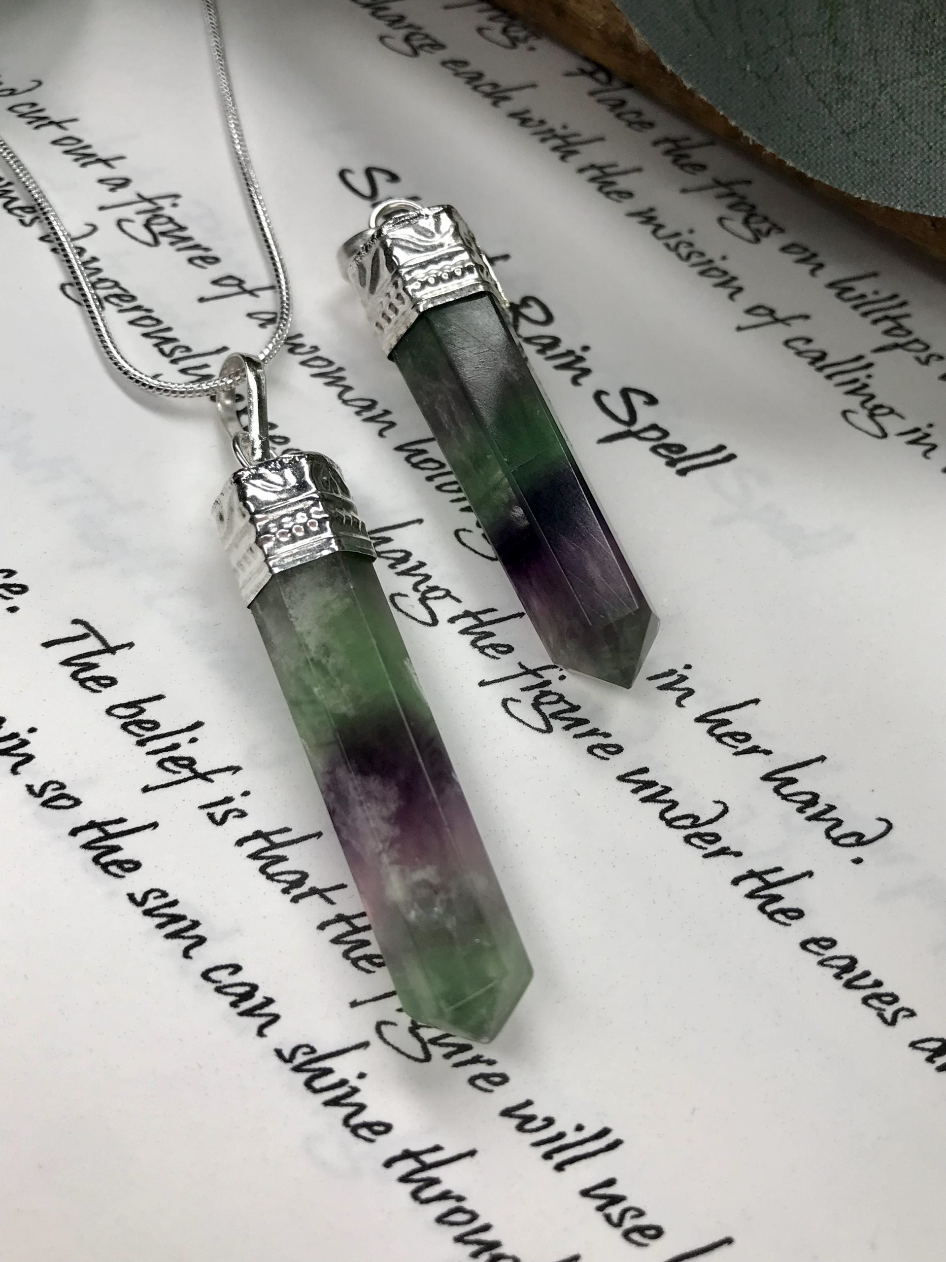 Fluorite point pendant image 1