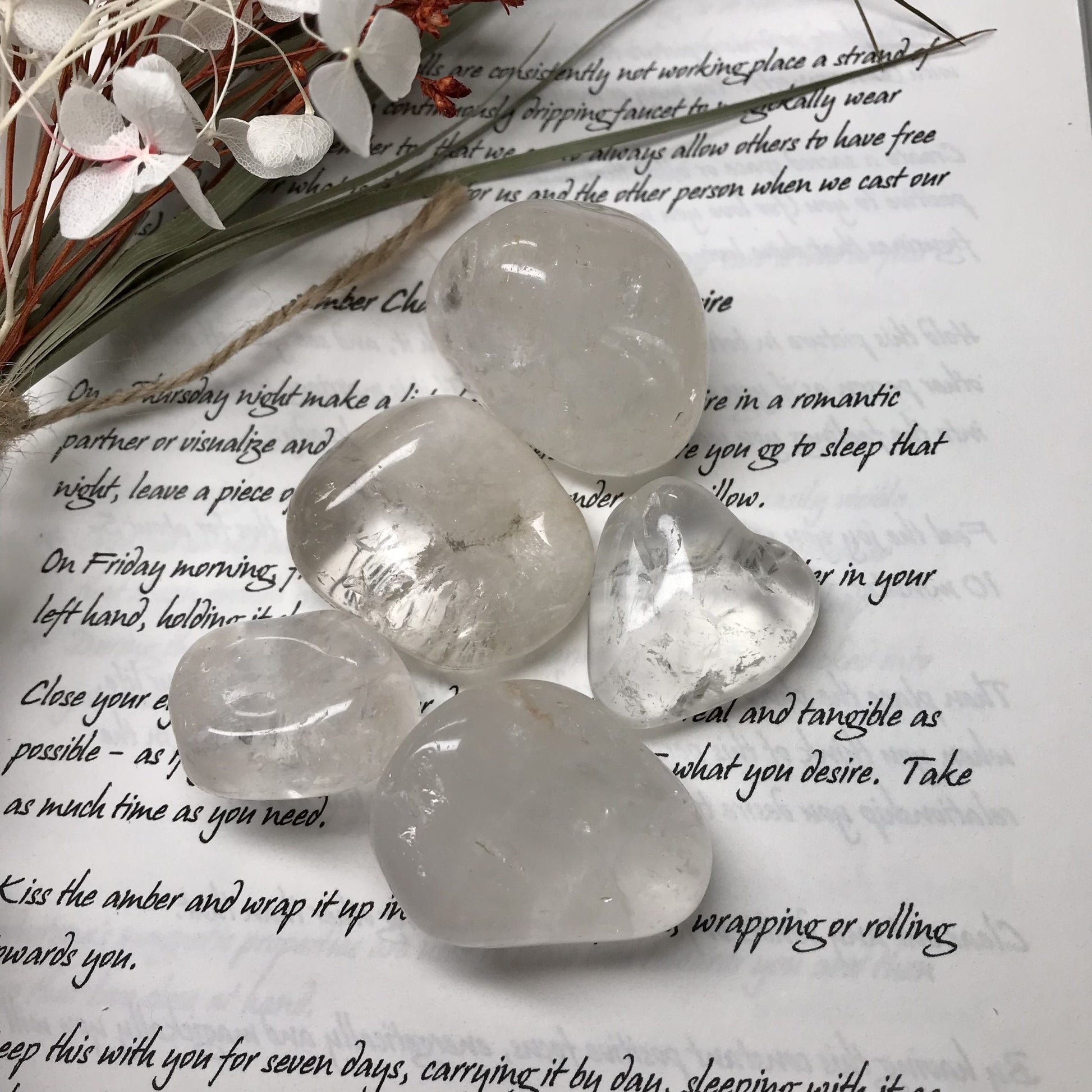 Clear quartz tumble stone image 0