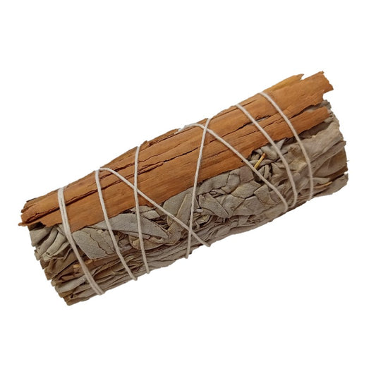 White Sage with Cinnamon Smudge 4" image 0