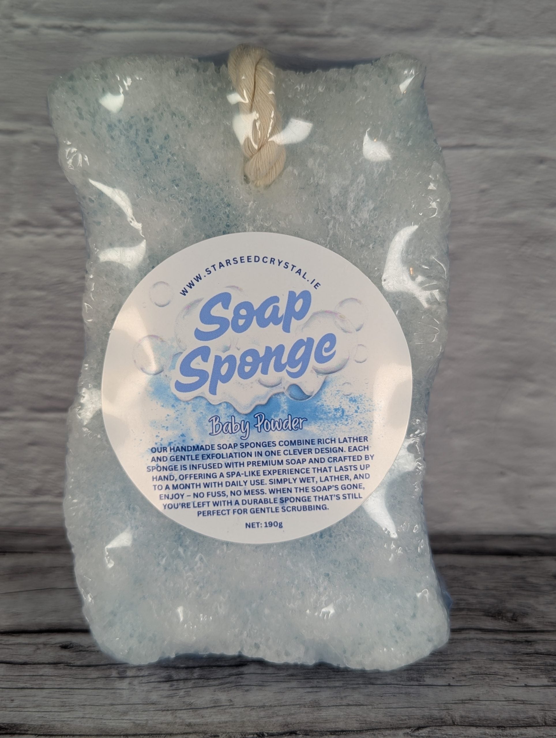Handcrafted Soap-Filled Sponges - Baby Powder image