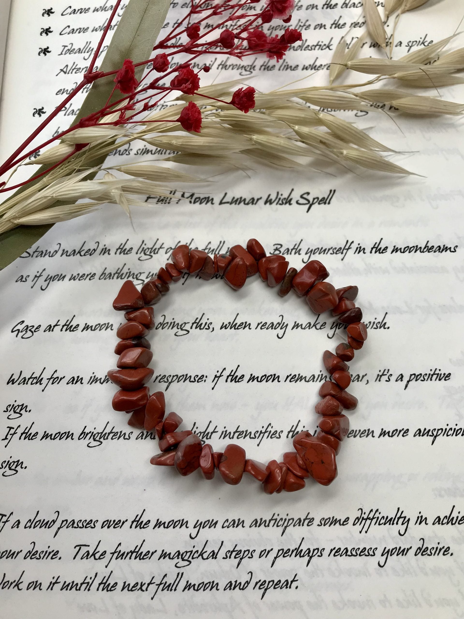 Red Jasper chip bracelet image 1