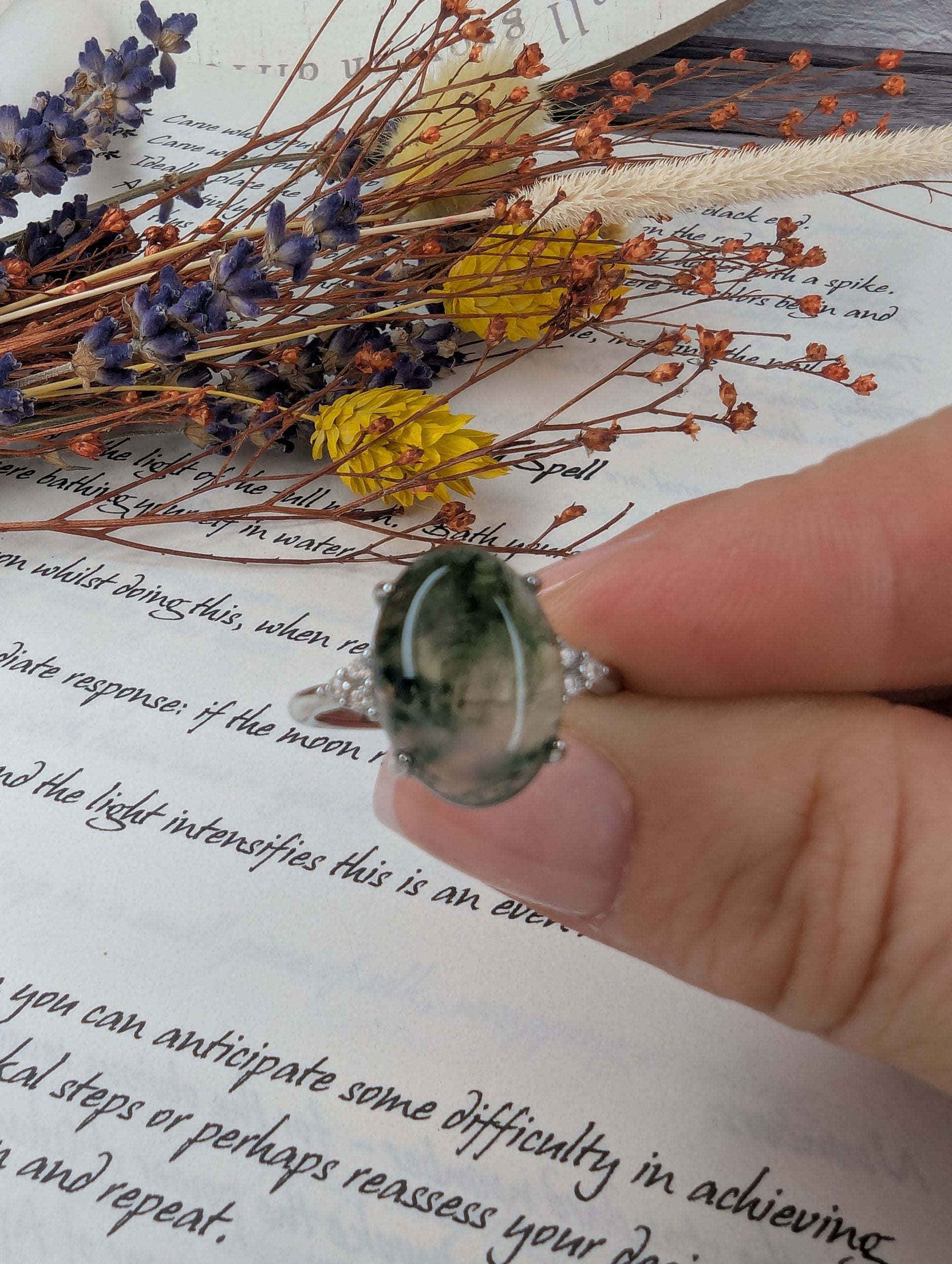 Moss Agate Rings - Two image