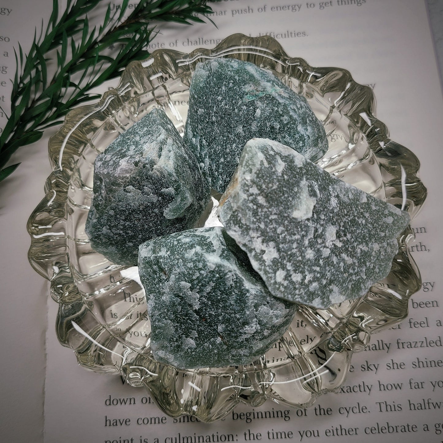 Raw Green Quartz chunks-1pcs image 0