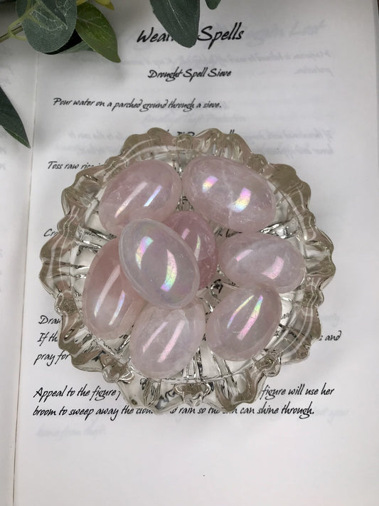 Angel Aura Tumble stone-Rose quartz image 0