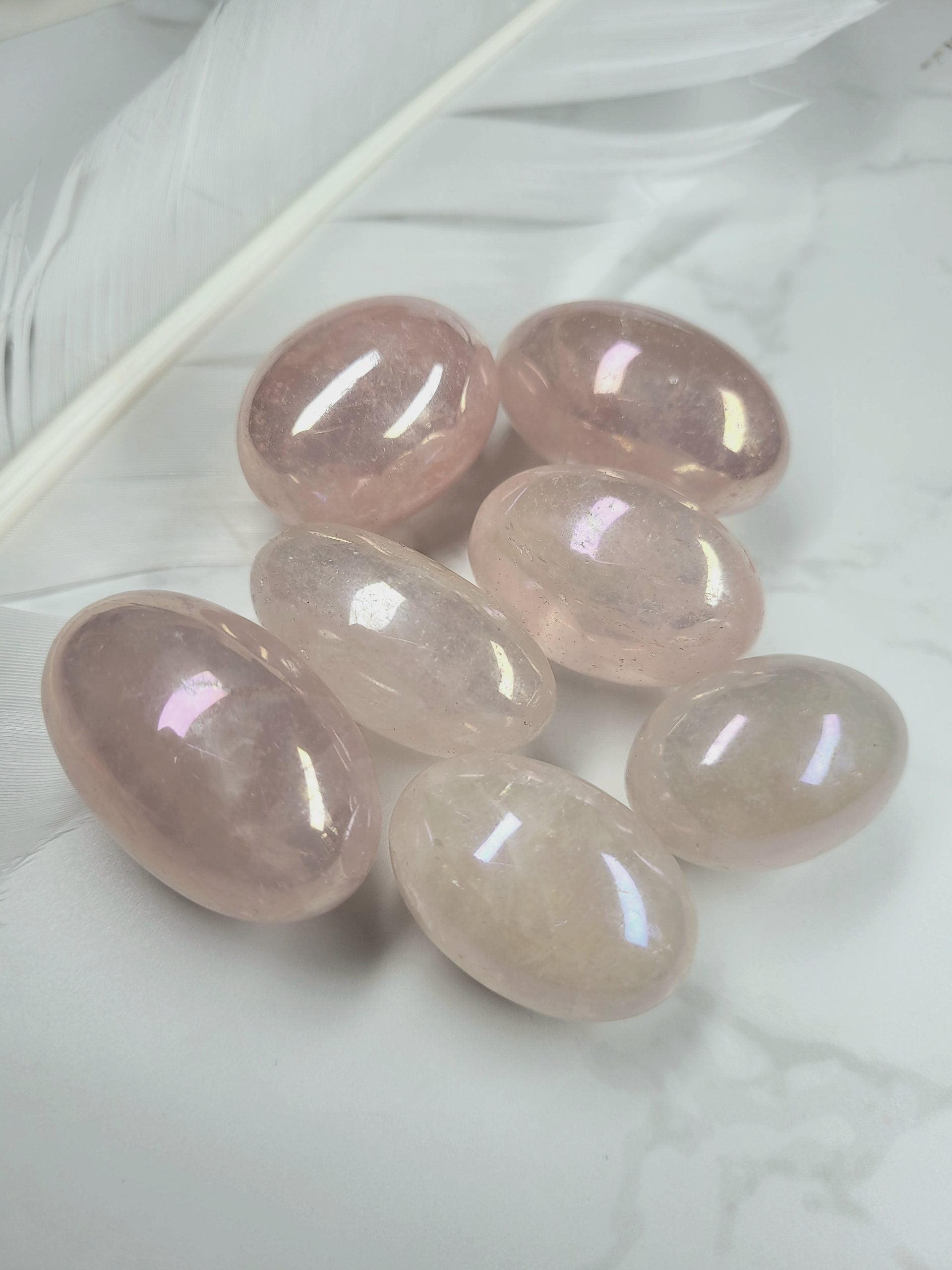 Angel Aura Tumble stone-Rose quartz image 1