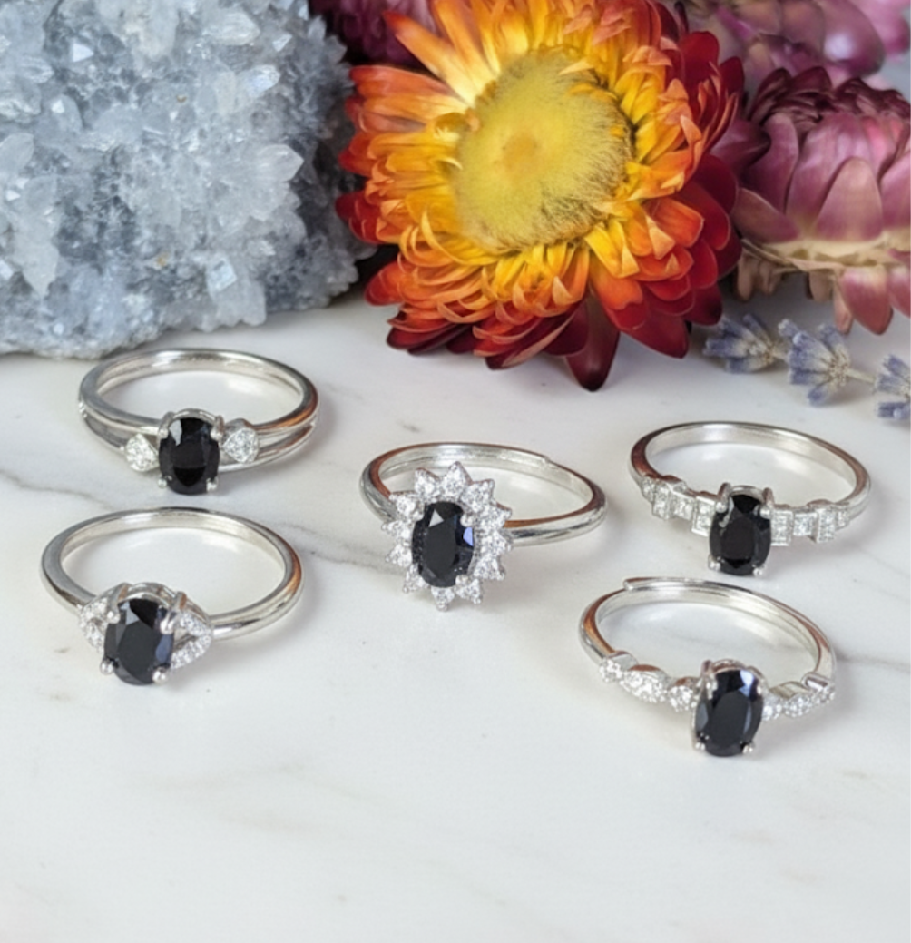 Black Spinel Rings image 0