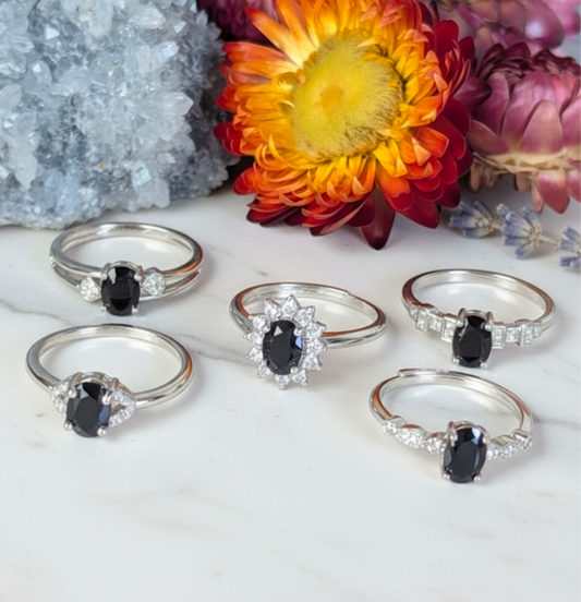 Black Spinel Rings image 0