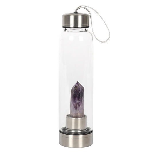 Amethyst Tower Calming Glass Water Bottle image 0