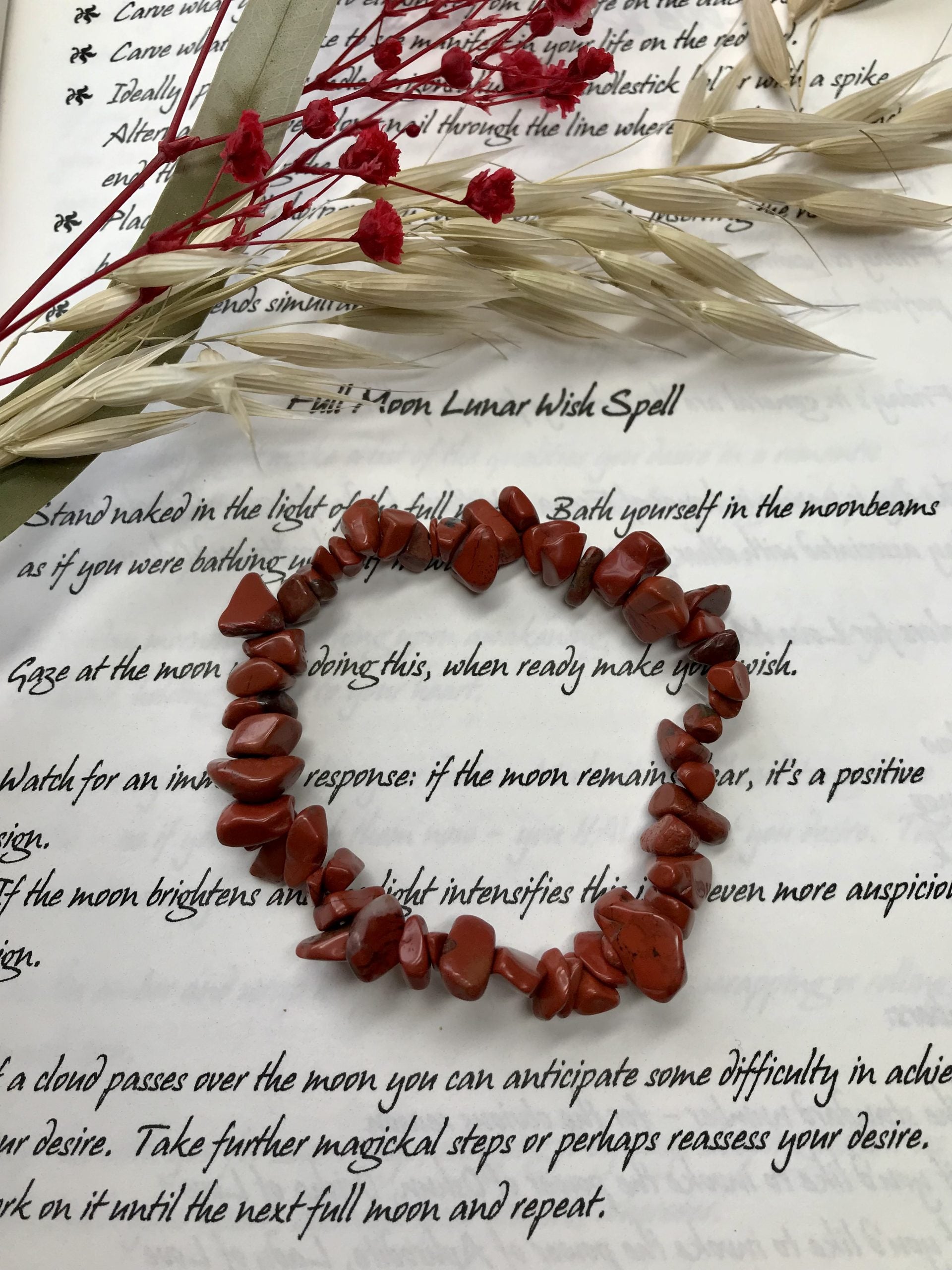 Red Jasper chip bracelet image 0