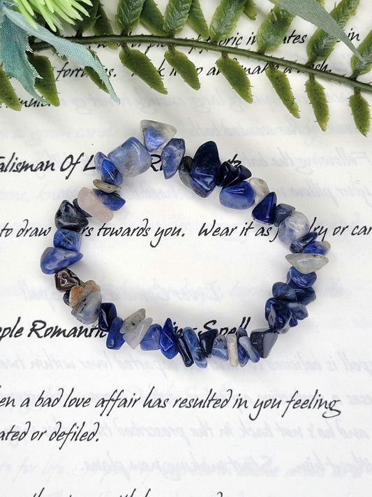 Sodalite chip bracelet image 0