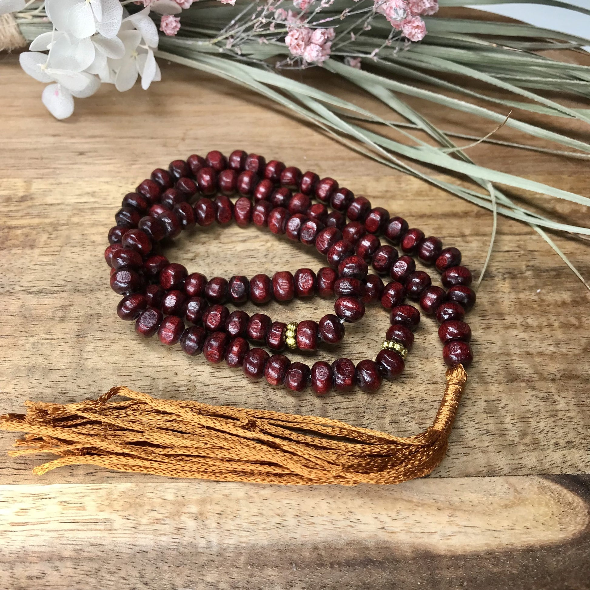 Mala Beads- Fig wood image 0