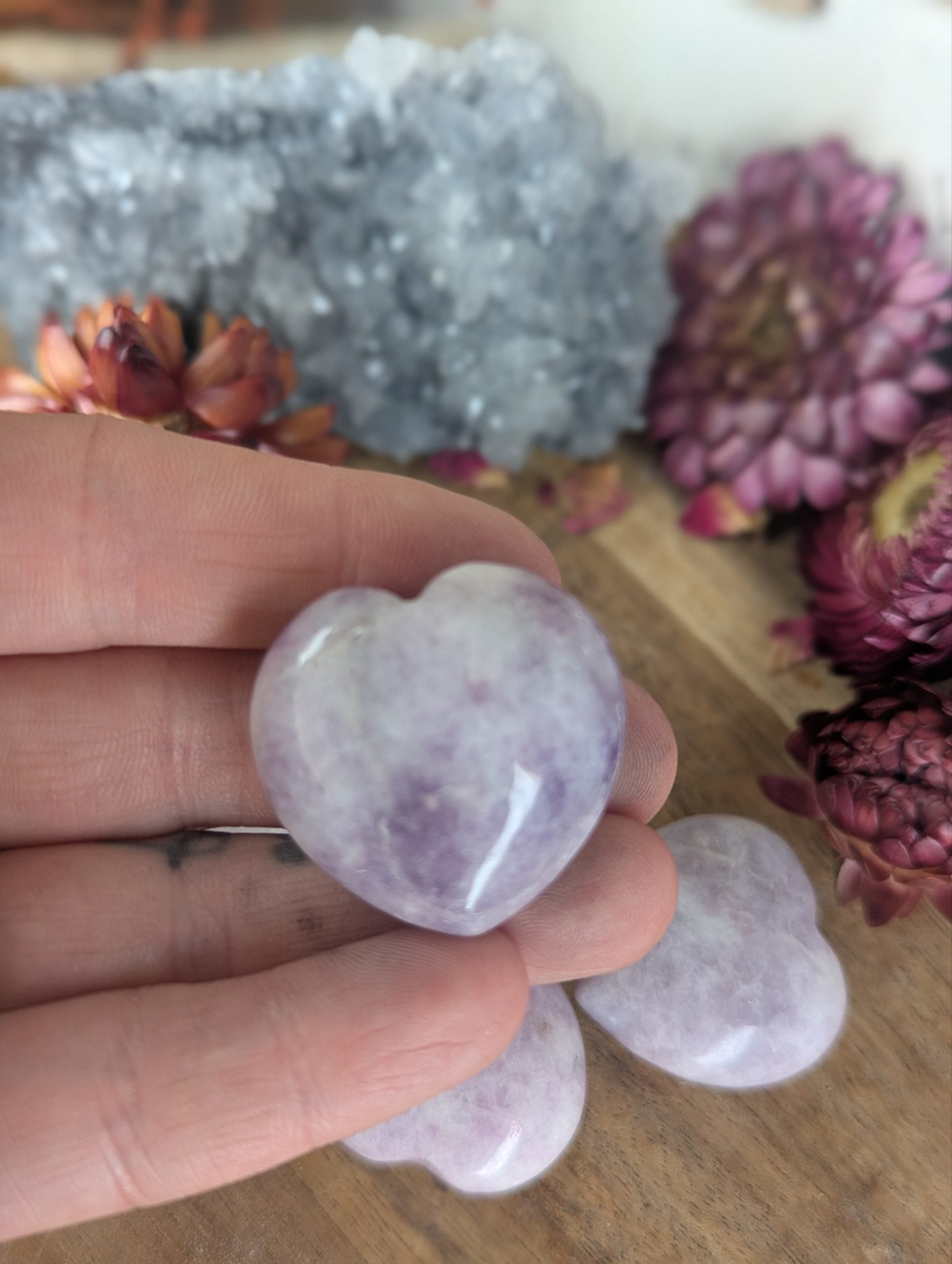 Lepidolite Puff Heart image 1