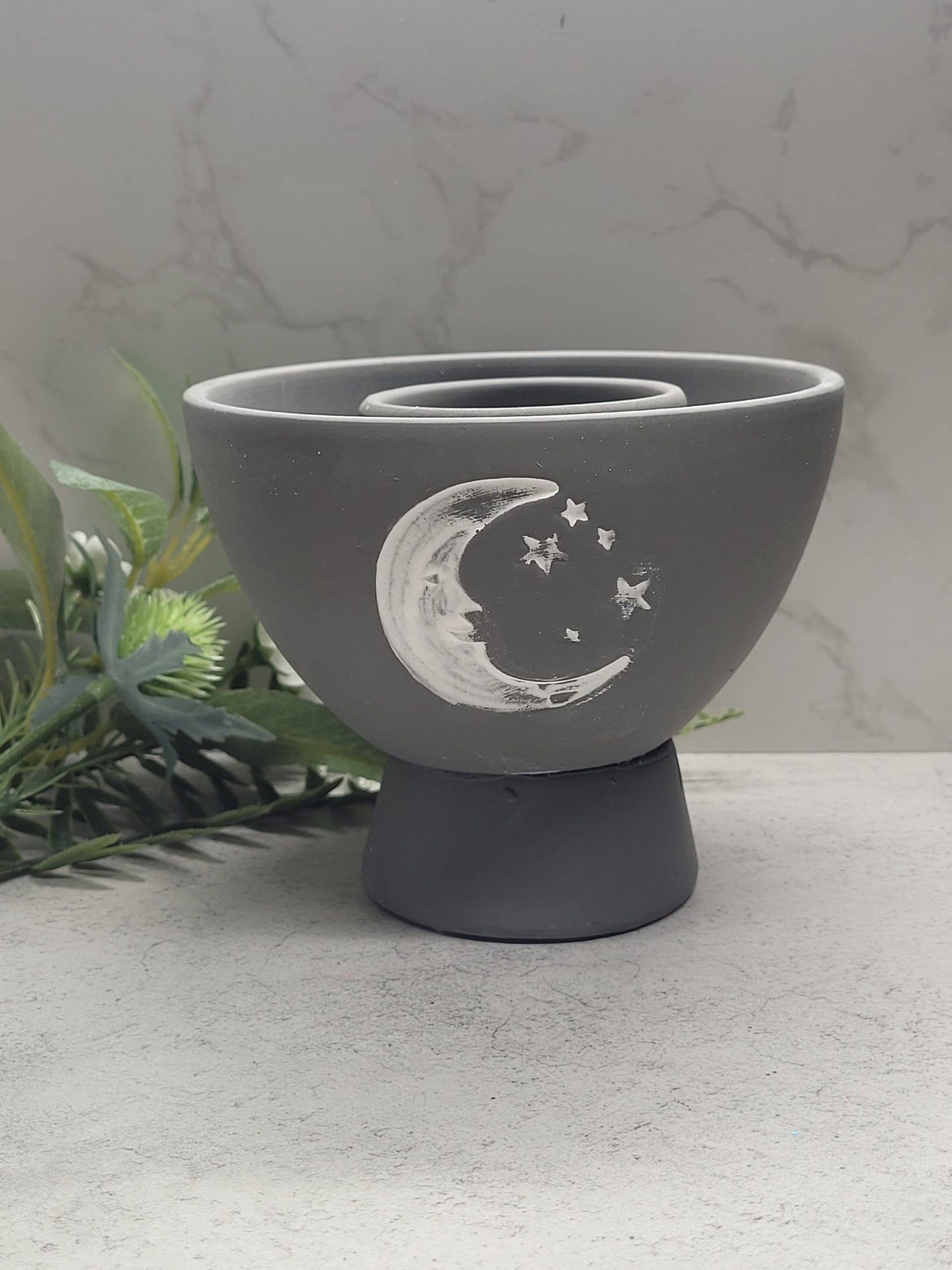 Grey Moon Terracotta Smudge Bowl image 0