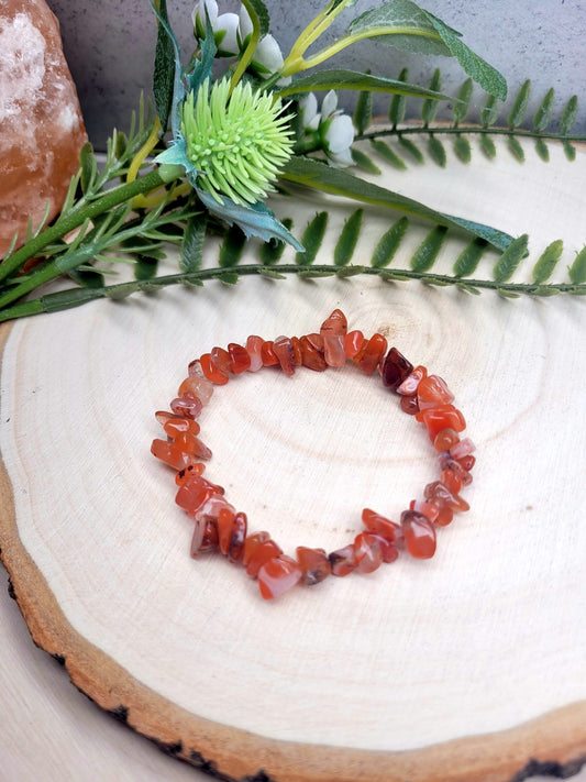 Carnelian chip bracelet image 0