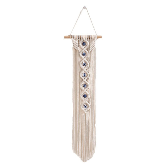 Evil Eye Dream Catcher Hand Woven Tapestry 20x65cm image 0