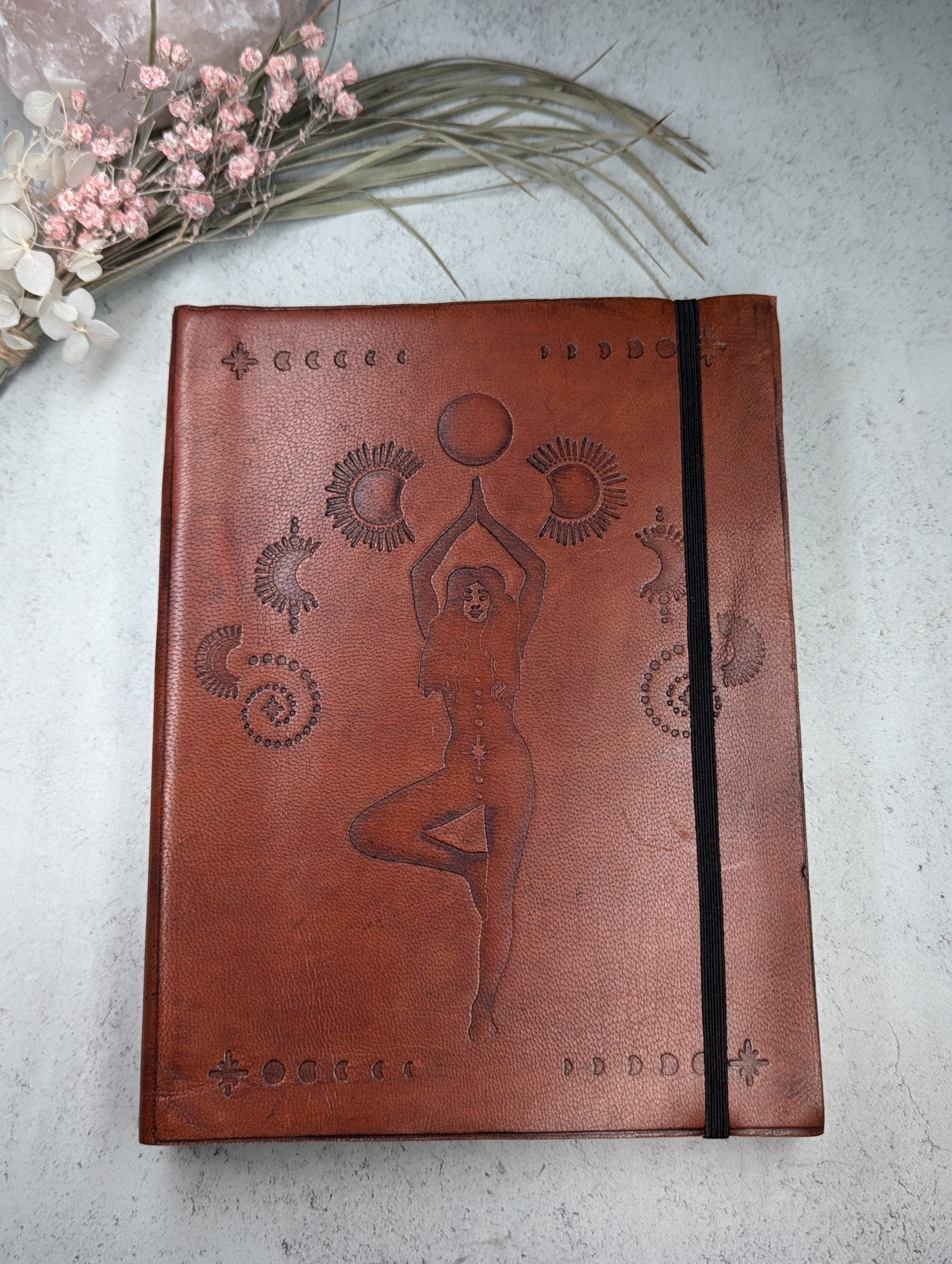 Leather Journal - Celestial Goddess image 1
