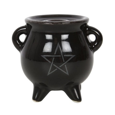 Pentragram Cauldron Ceramic Incense Holder image 0
