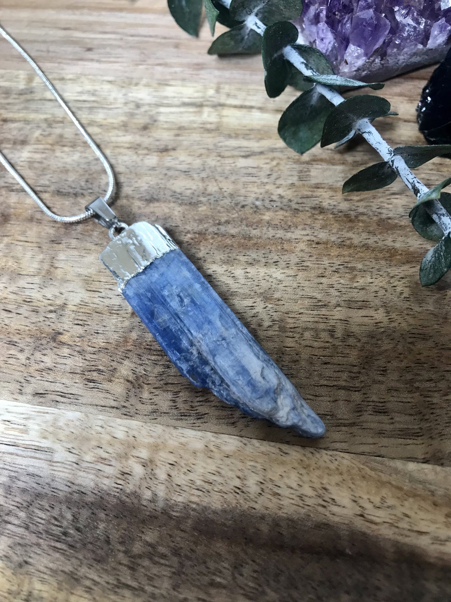 Kyanite Blade pendant 4-5cm image 0