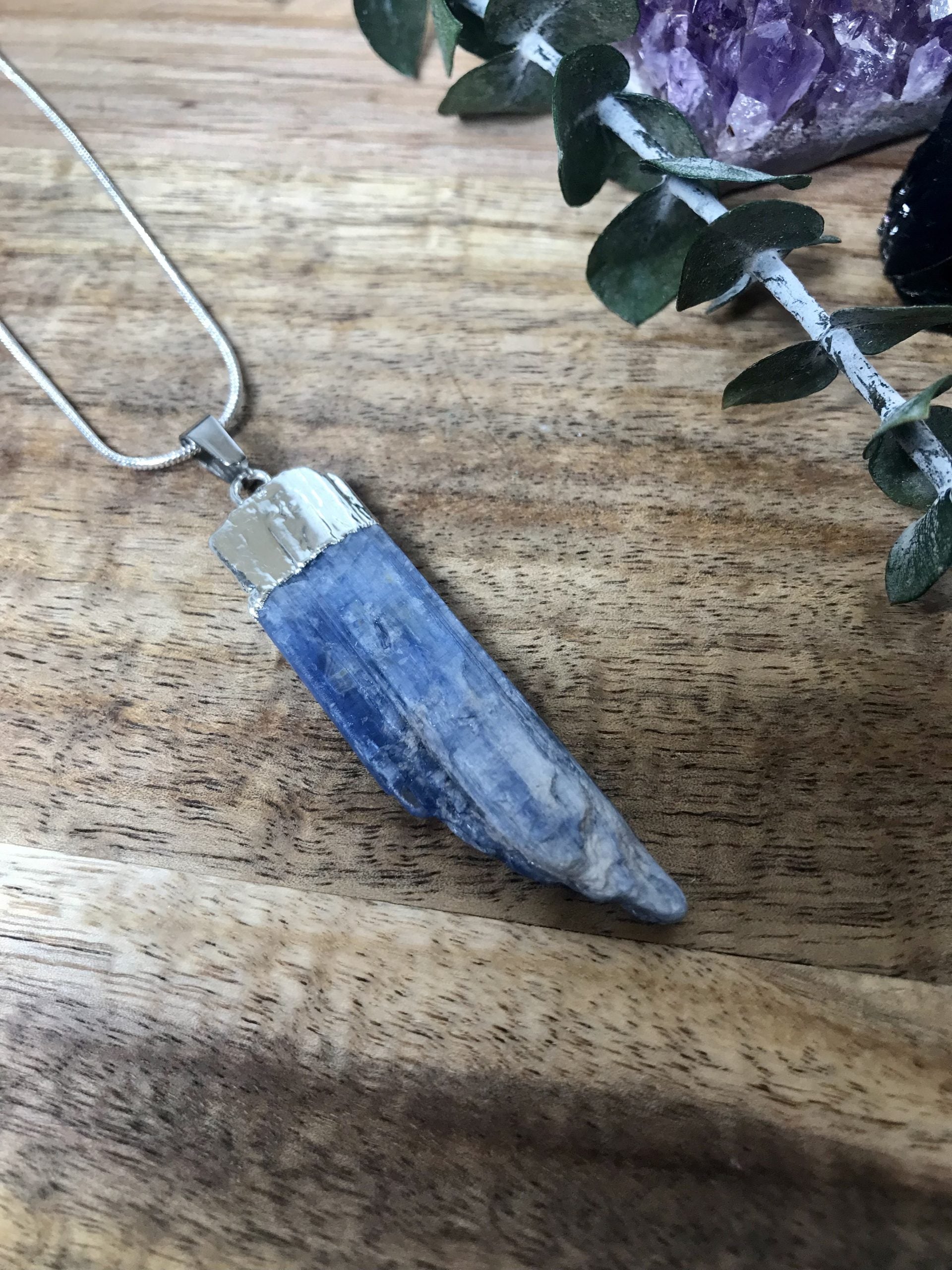 Kyanite Blade pendant 4-5cm image 0