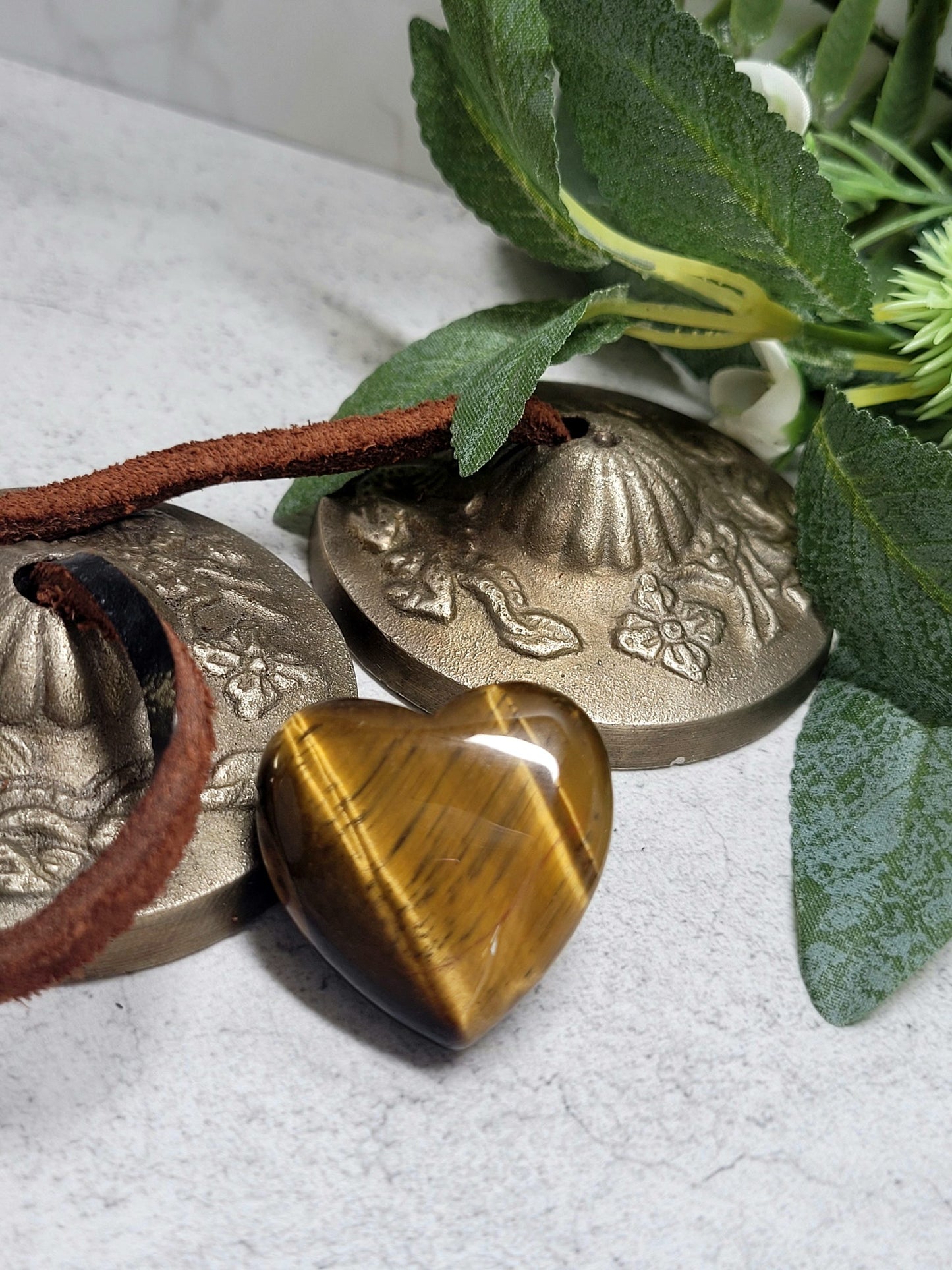 Tigers Eye Puff Heart 3cm image 0