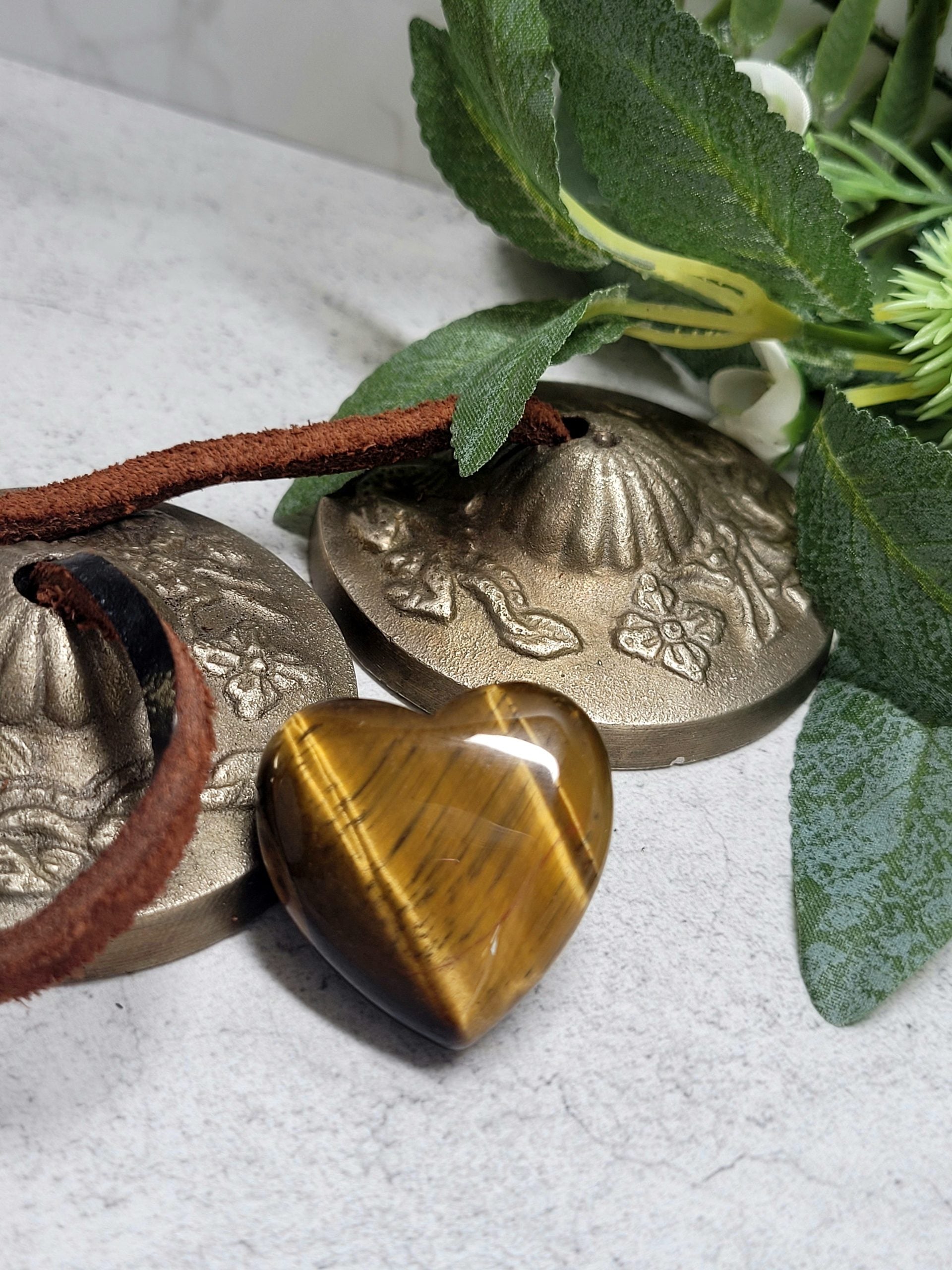 Tigers Eye Puff Heart 3cm image 0