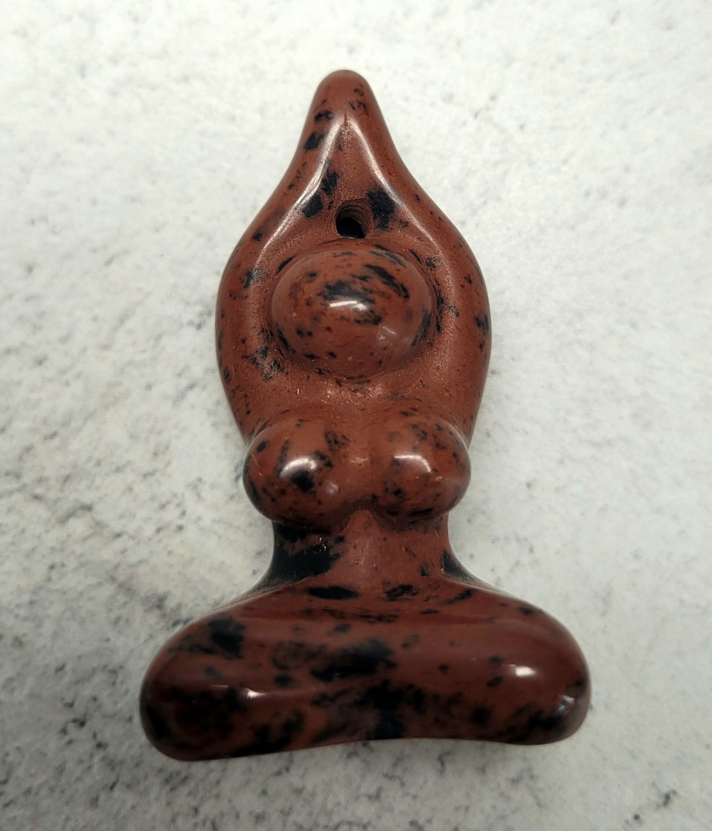Goddess carving 5cm - Mahogany Obsidian image