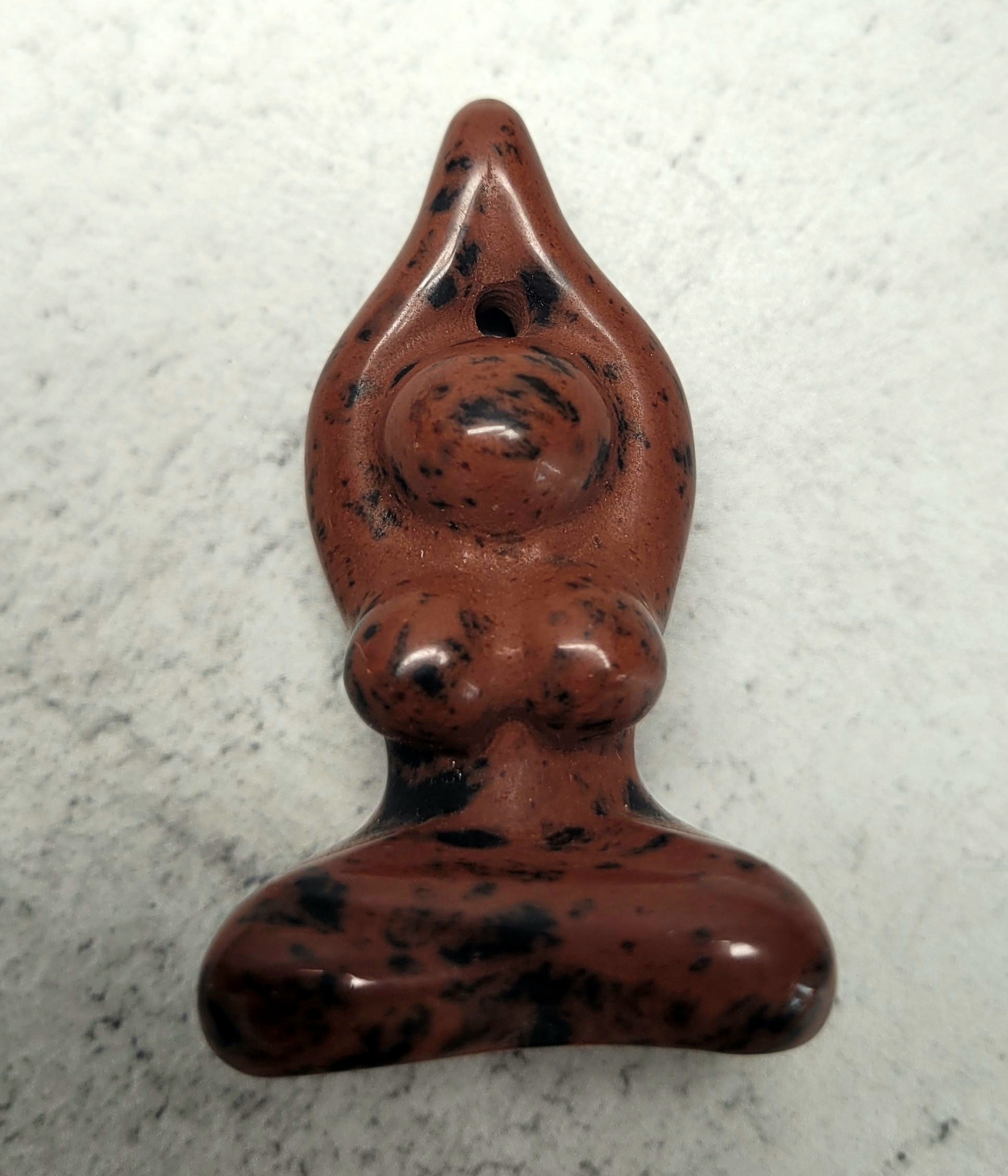 Goddess carving 5cm - Mahogany Obsidian image