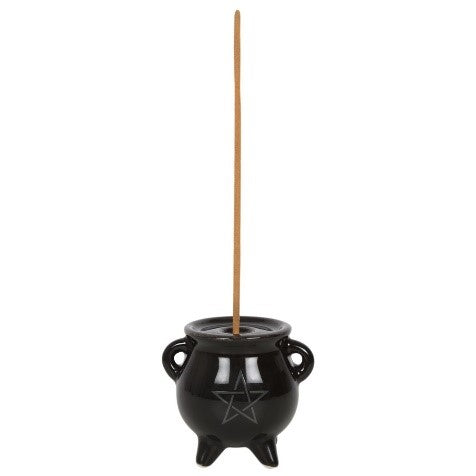 Pentragram Cauldron Ceramic Incense Holder image 2
