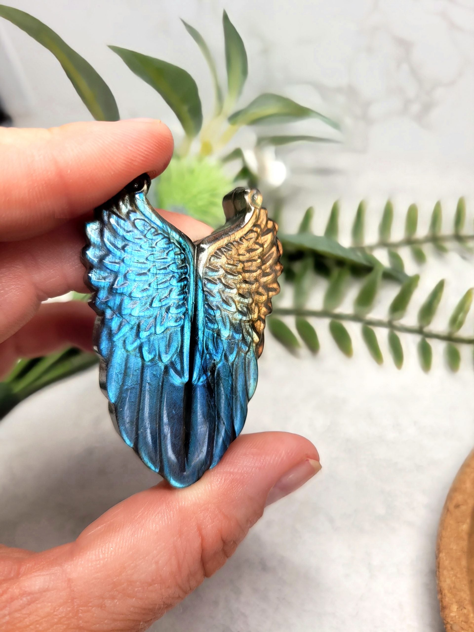 Angel Wings Labradorite Carving - Labradorite 1 image