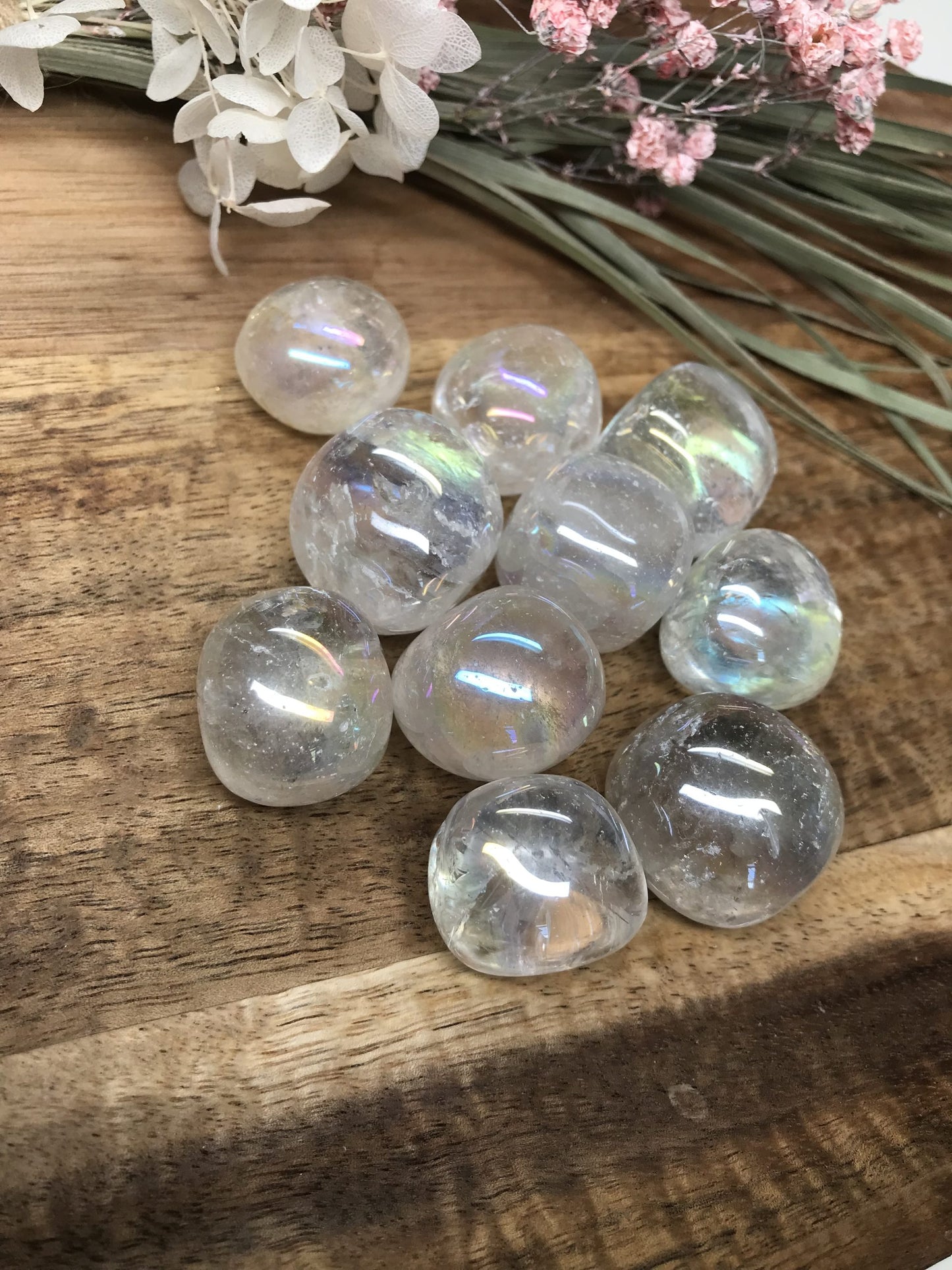 Angel Aura Tumblestone-clear quartz image 1