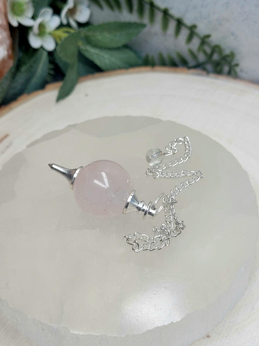 Rose quartz pendulum image 0